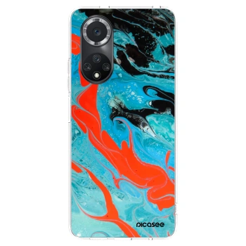 Picasee διαφανής θήκη σιλικόνης Huawei Nova 9 SE - Blue Magma