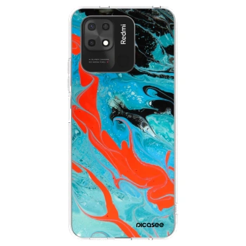 Picasee διαφανής θήκη σιλικόνης Xiaomi Redmi 10C - Blue Magma