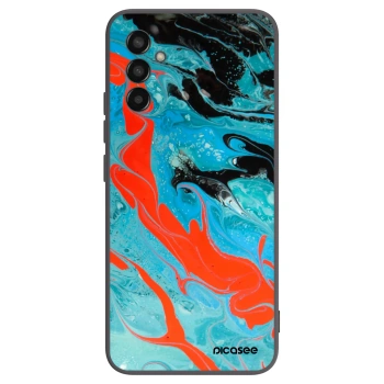 Picasee Μαύρη θήκη σιλικόνης για Samsung Galaxy M13 M135F - Blue Magma