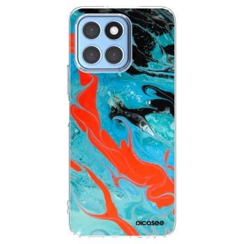 Picasee διαφανής θήκη σιλικόνης Honor X8 5G - Blue Magma