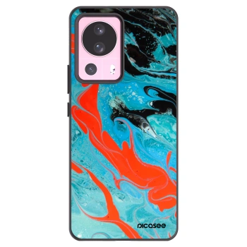 Picasee Μαύρη θήκη σιλικόνης για Xiaomi 13 Lite - Blue Magma