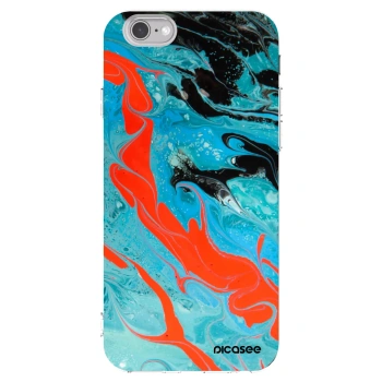Picasee διαφανής θήκη σιλικόνης Apple iPhone 6/6S - Blue Magma