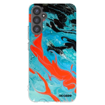Picasee διαφανής θήκη σιλικόνης Samsung Galaxy A34 5G A346B - Blue Magma