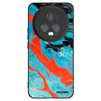 Picasee Μαύρη θήκη σιλικόνης για Honor Magic5 Pro - Blue Magma