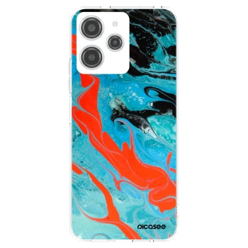 Picasee διαφανής θήκη σιλικόνης Xiaomi Redmi 12 4G - Blue Magma