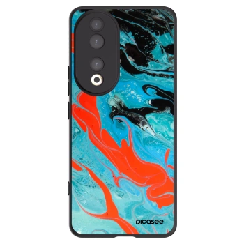 Picasee Μαύρη θήκη σιλικόνης για Honor 90 5G - Blue Magma