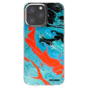 Picasee διαφανής θήκη σιλικόνης Apple iPhone 15 Pro Max - Blue Magma