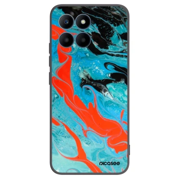 Picasee Μαύρη θήκη σιλικόνης για Honor 70 Lite - Blue Magma