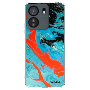 Picasee διαφανής θήκη σιλικόνης Xiaomi Redmi 13C 4G - Blue Magma