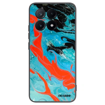 Picasee Μαύρη θήκη σιλικόνης για Xiaomi Poco X6 Pro - Blue Magma