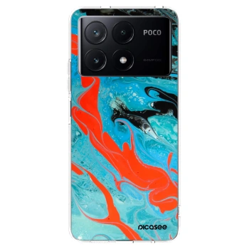 Picasee διαφανής θήκη σιλικόνης Xiaomi Poco X6 Pro - Blue Magma