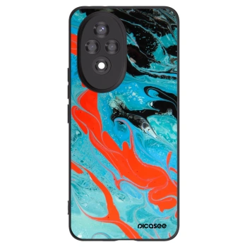 Picasee Μαύρη θήκη σιλικόνης για Honor 200 Pro 5G - Blue Magma