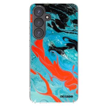 Picasee διαφανής θήκη σιλικόνης Samsung Galaxy S24 FE S721B - Blue Magma