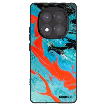 Picasee Μαύρη θήκη σιλικόνης για Xiaomi Redmi Note 14 Pro+ 5G - Blue Magma
