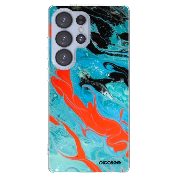 Picasee διαφανής θήκη σιλικόνης Samsung Galaxy S25 Ultra 5G - Blue Magma