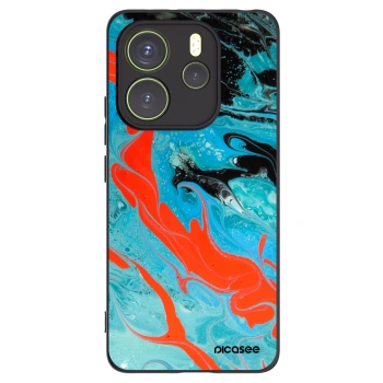 Picasee Μαύρη θήκη σιλικόνης για Xiaomi Redmi Note 14 4G - Blue Magma