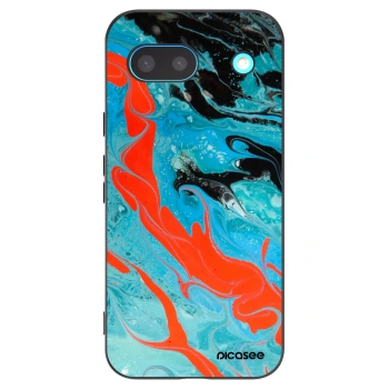 Picasee Μαύρη θήκη σιλικόνης για Google Pixel 8a - Blue Magma