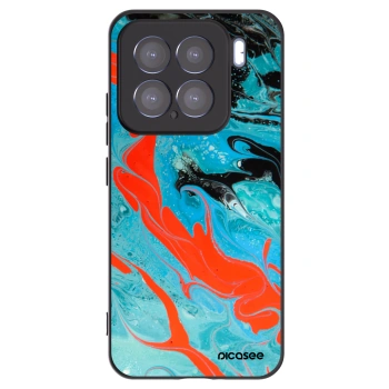 Picasee Μαύρη θήκη σιλικόνης για Xiaomi 15 - Blue Magma