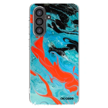 Picasee διαφανής θήκη σιλικόνης Samsung Galaxy A36 5G - Blue Magma