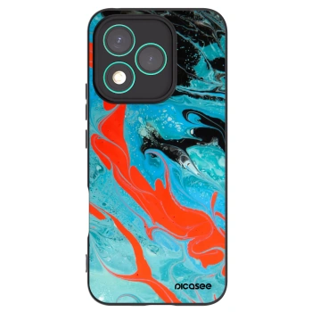Picasee Μαύρη θήκη σιλικόνης για Honor 400 Lite 5G - Blue Magma