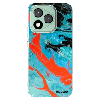 Picasee διαφανής θήκη σιλικόνης Honor 400 Lite 5G - Blue Magma