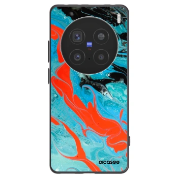 Picasee Μαύρη θήκη σιλικόνης για Vivo X200 Pro - Blue Magma