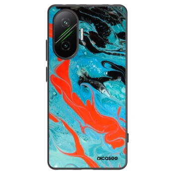 Picasee Μαύρη θήκη σιλικόνης για Xiaomi Poco F7 Pro 5G - Blue Magma