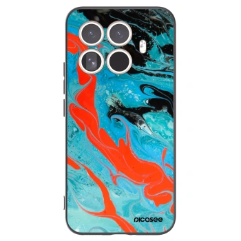 Picasee Μαύρη θήκη σιλικόνης για Xiaomi 15T Pro - Blue Magma