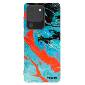 Picasee διαφανής θήκη σιλικόνης Samsung Galaxy S20 Ultra 5G G988F - Blue Magma