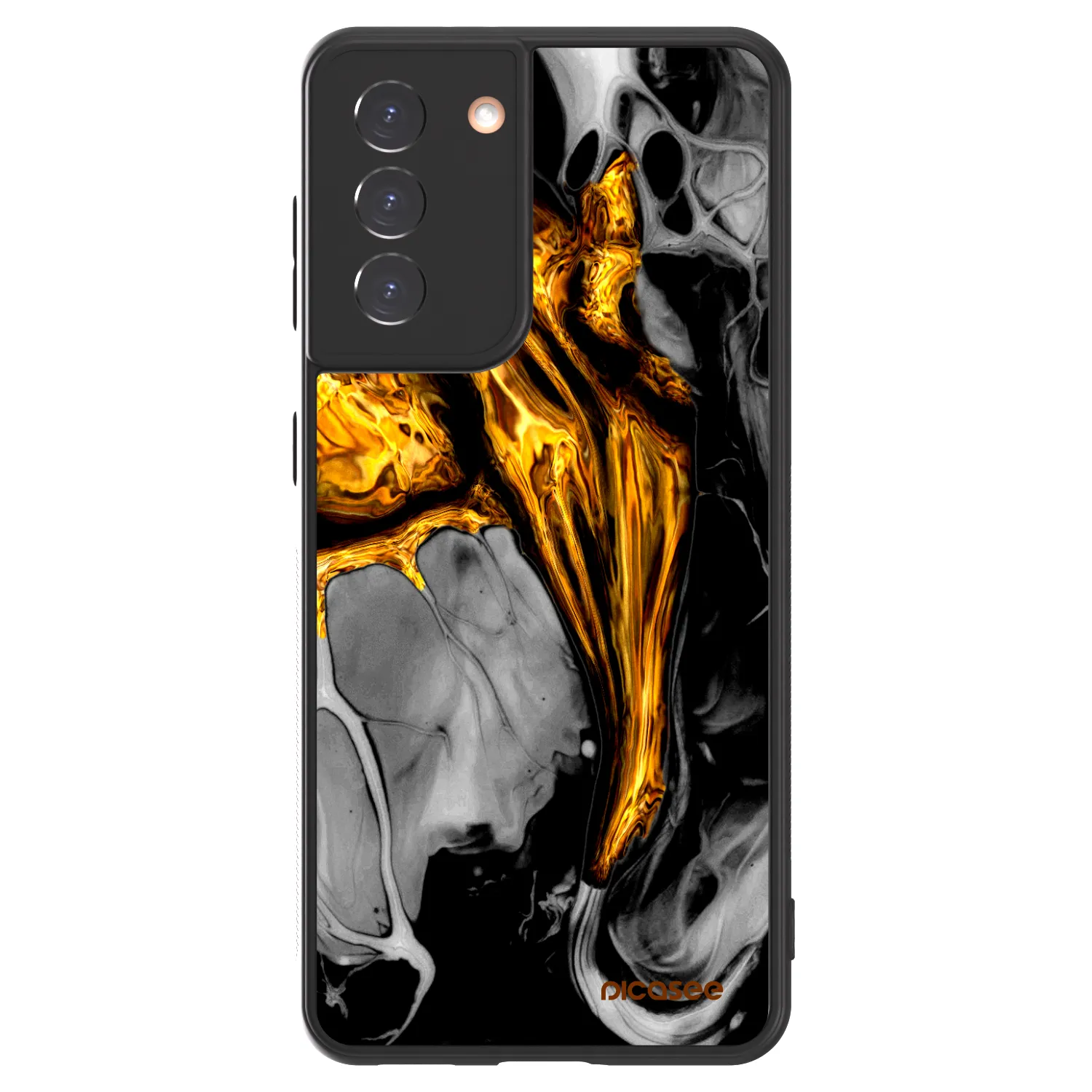 Picasee ULTIMATE CASE για Samsung Galaxy S21 5G G991B - Black Gold