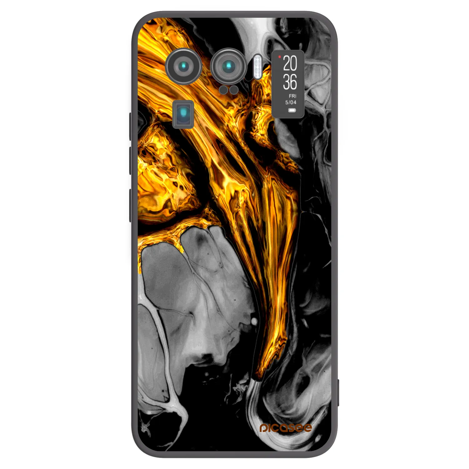 Picasee Μαύρη θήκη σιλικόνης για Xiaomi Mi 11 Ultra - Black Gold
