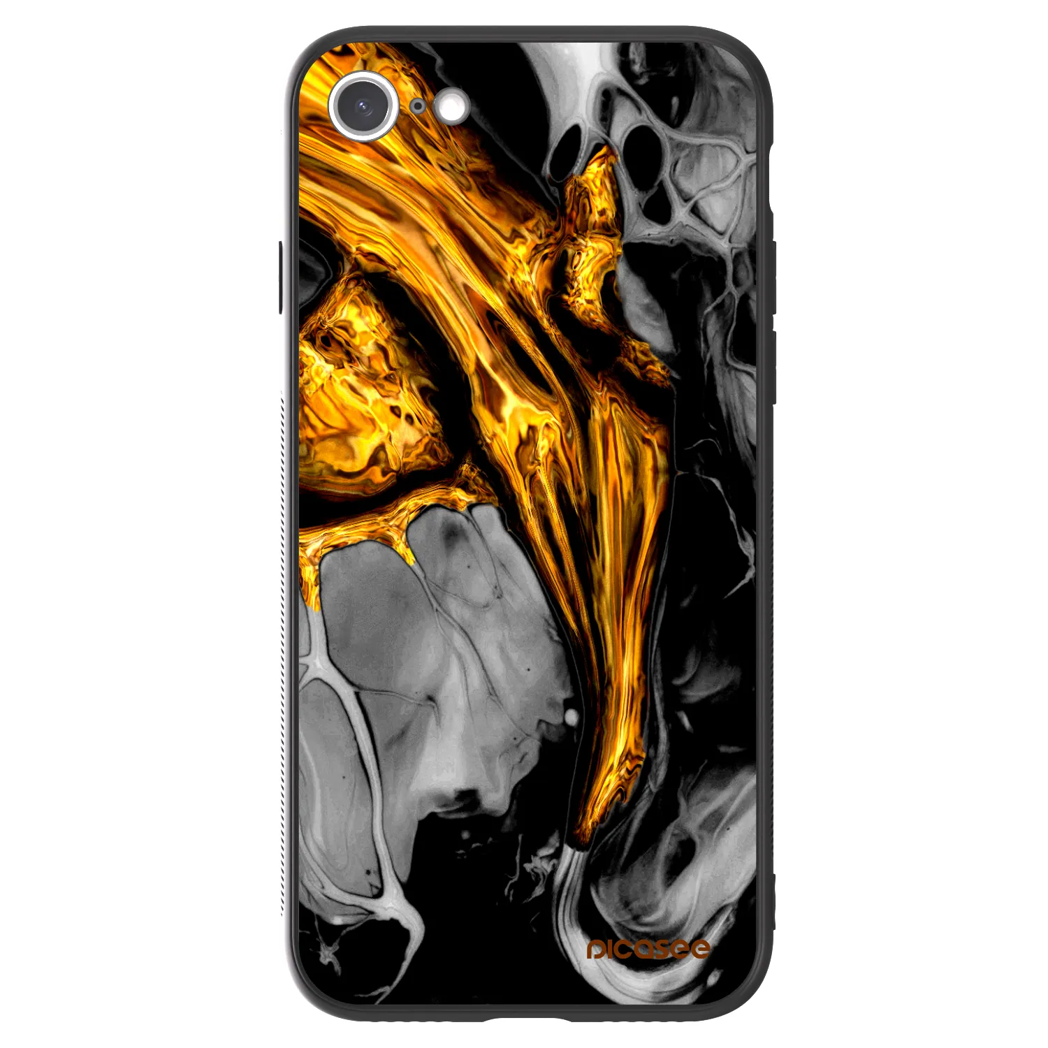 Picasee ULTIMATE CASE για Apple iPhone 8 - Black Gold