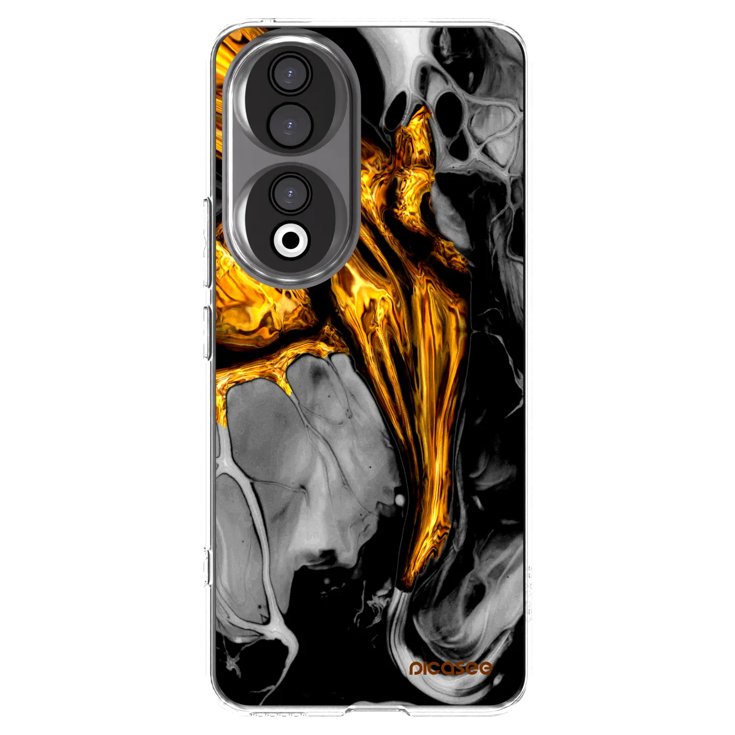 Picasee διαφανής θήκη σιλικόνης Honor 90 5G - Black Gold