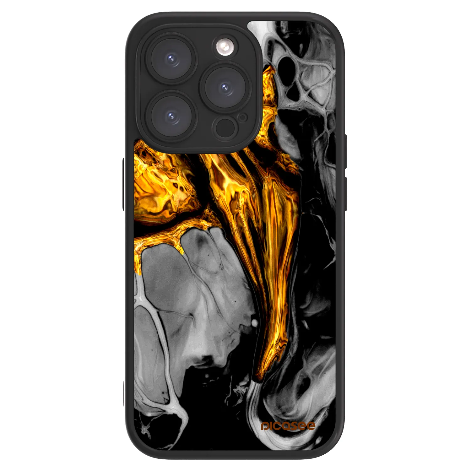 Picasee ULTIMATE CASE για Apple iPhone 15 Pro - Black Gold