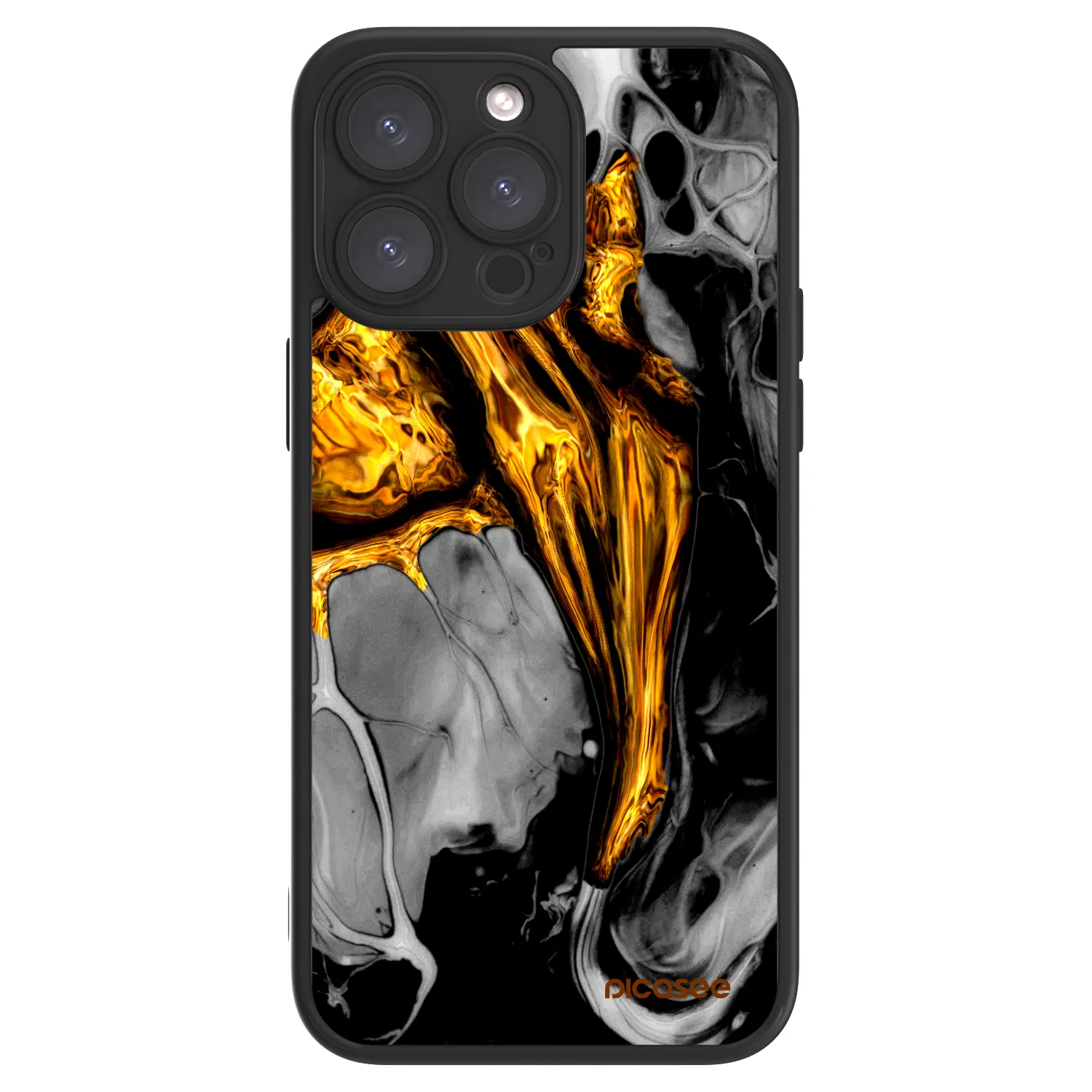 Picasee ULTIMATE CASE για Apple iPhone 15 Pro Max - Black Gold
