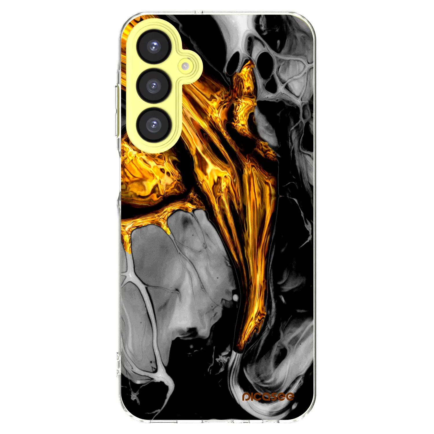 Picasee διαφανής θήκη σιλικόνης Samsung Galaxy A25 A256B 5G - Black Gold