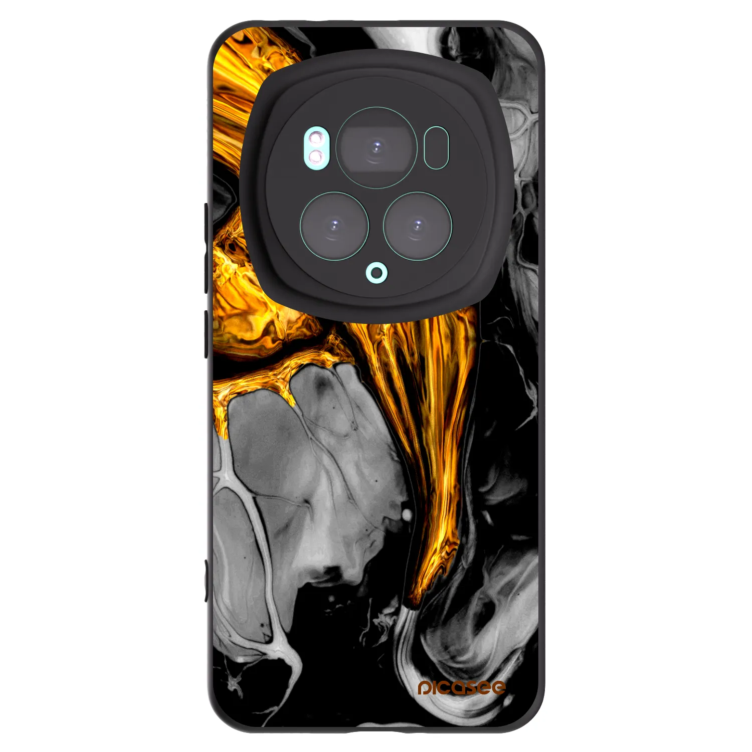 Picasee Μαύρη θήκη σιλικόνης για Honor Magic6 Pro - Black Gold