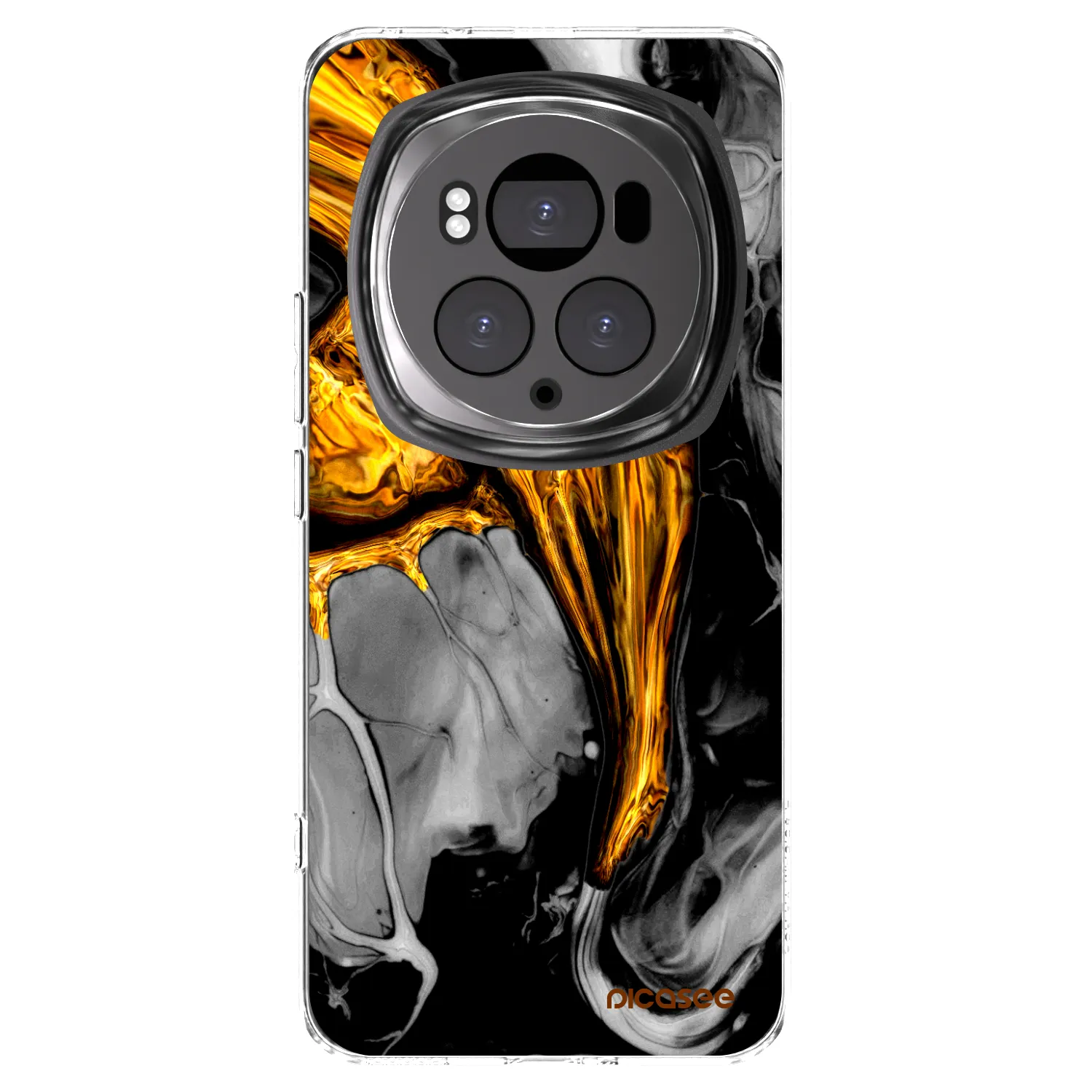 Picasee διαφανής θήκη σιλικόνης Honor Magic6 Pro - Black Gold