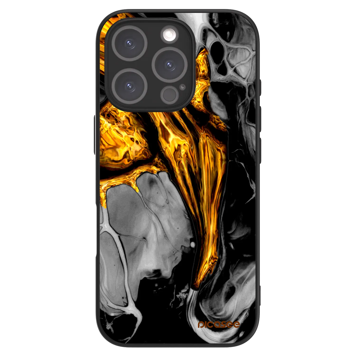 Picasee ULTIMATE CASE MagSafe pro Apple iPhone 16 Pro - Black Gold