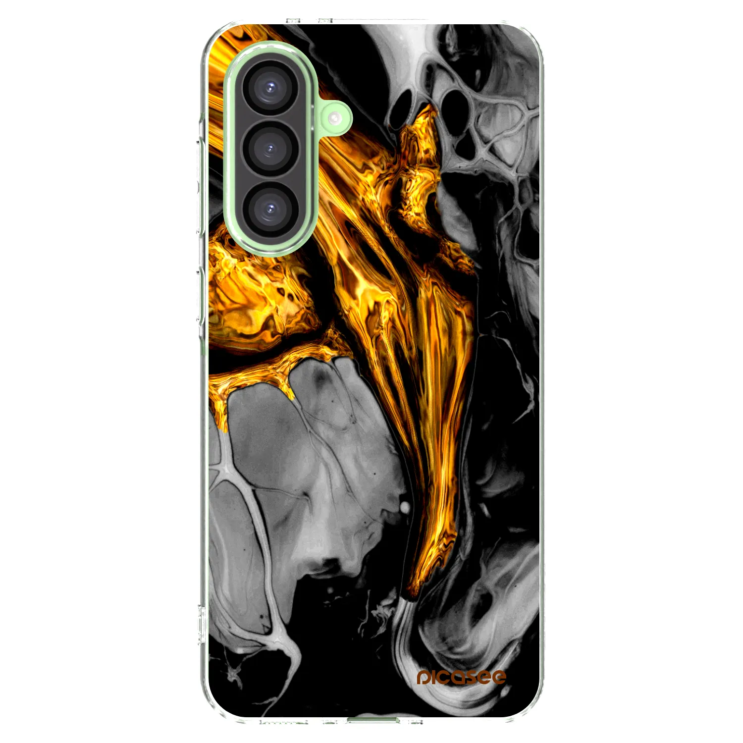 Picasee διαφανής θήκη σιλικόνης Samsung Galaxy A26 5G A266B - Black Gold