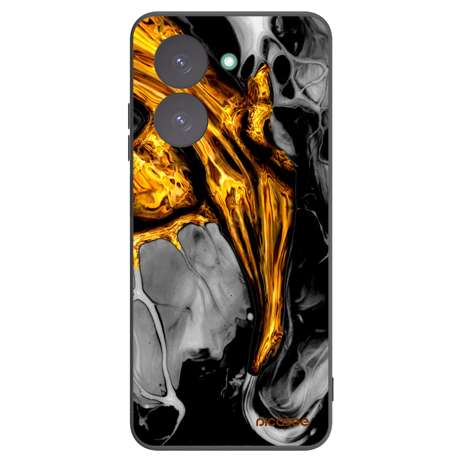Picasee Μαύρη θήκη σιλικόνης για Xiaomi Redmi A5 - Black Gold