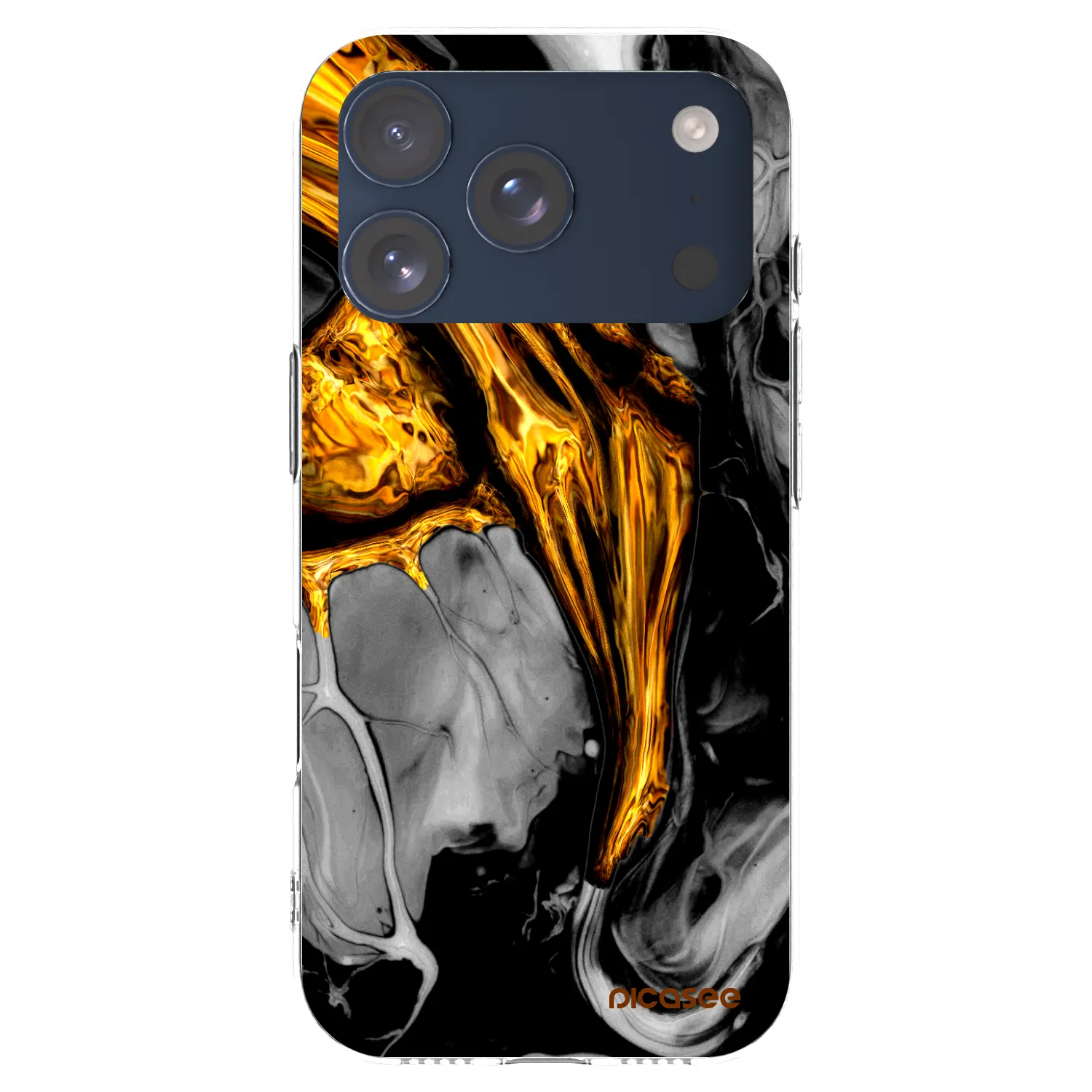 Picasee διαφανής θήκη σιλικόνης Apple iPhone 17 Pro - Black Gold