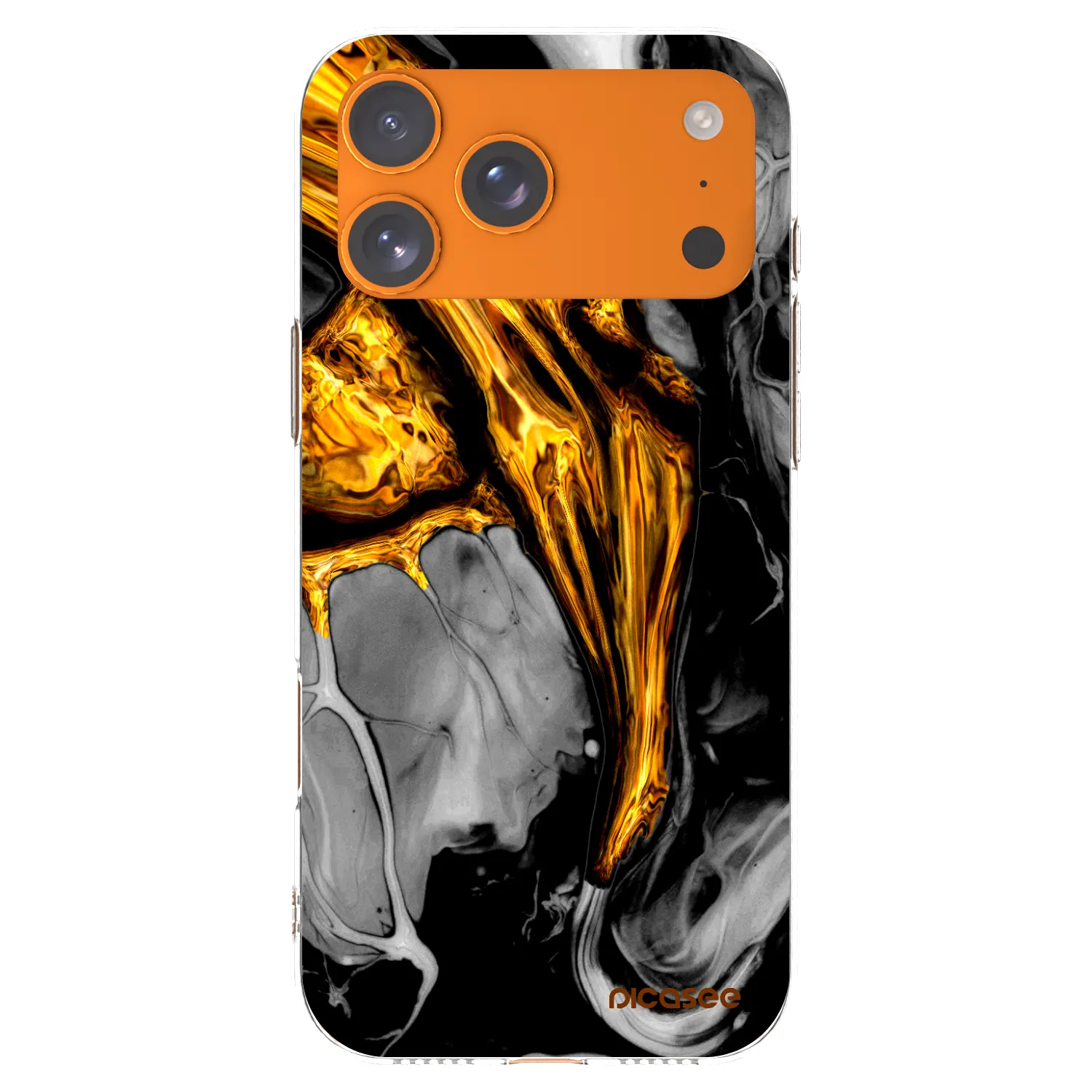 Picasee διαφανής θήκη σιλικόνης Apple iPhone 17 Pro Max - Black Gold