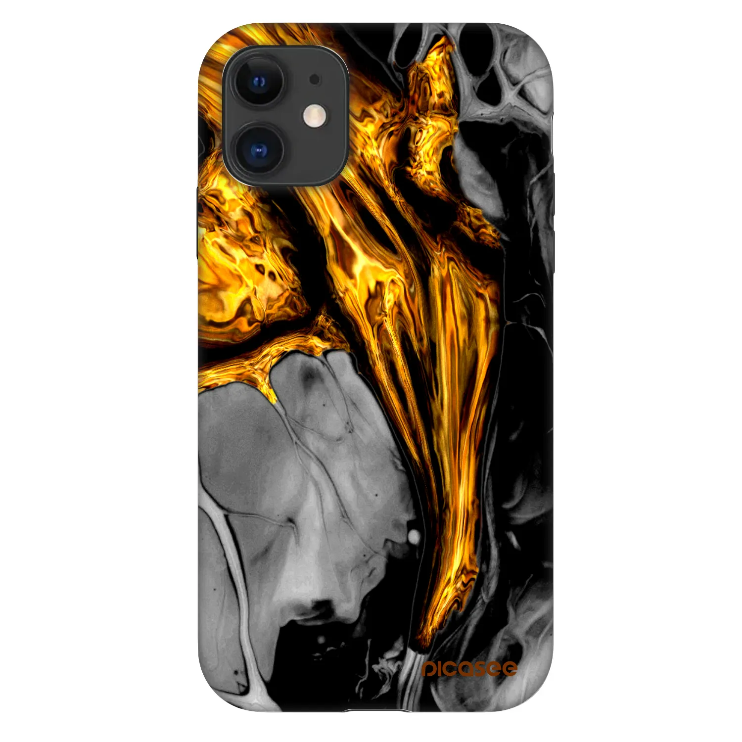 Picasee Fashion Case για Apple iPhone 11 - Black Gold