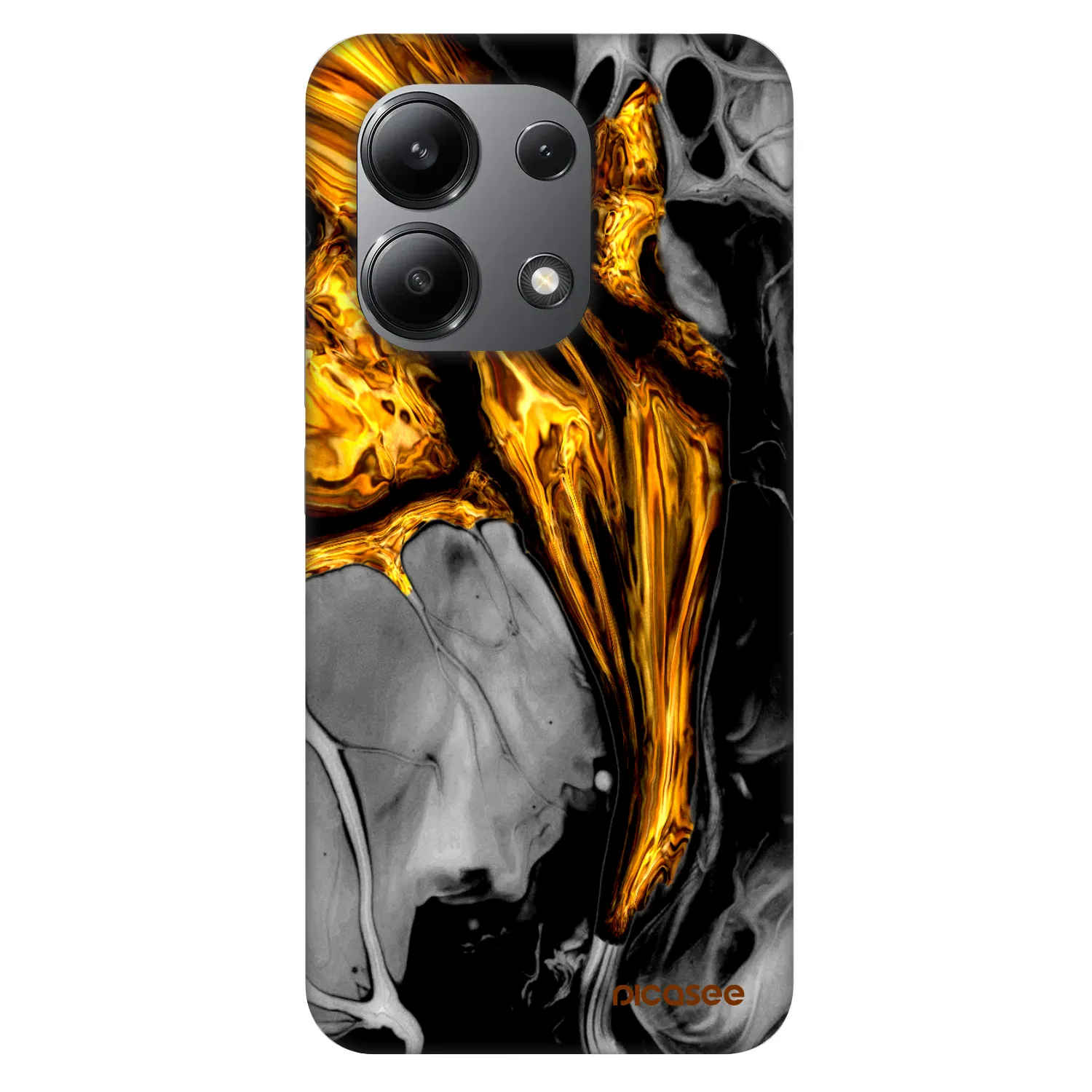 Picasee Fashion Case για Xiaomi Redmi Note 13 4G - Black Gold
