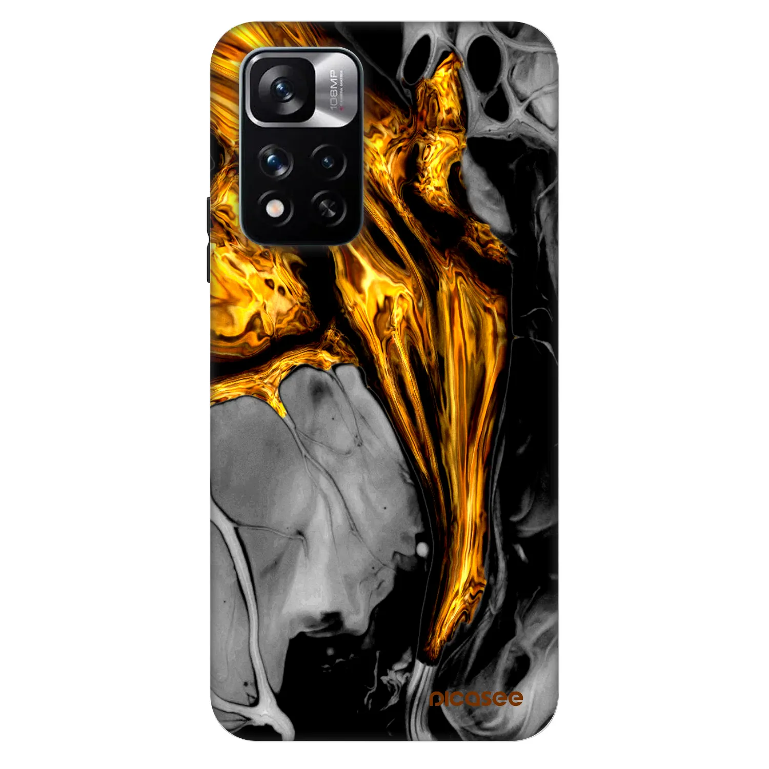 Picasee Fashion Case για Xiaomi Redmi Note 11 Pro - Black Gold