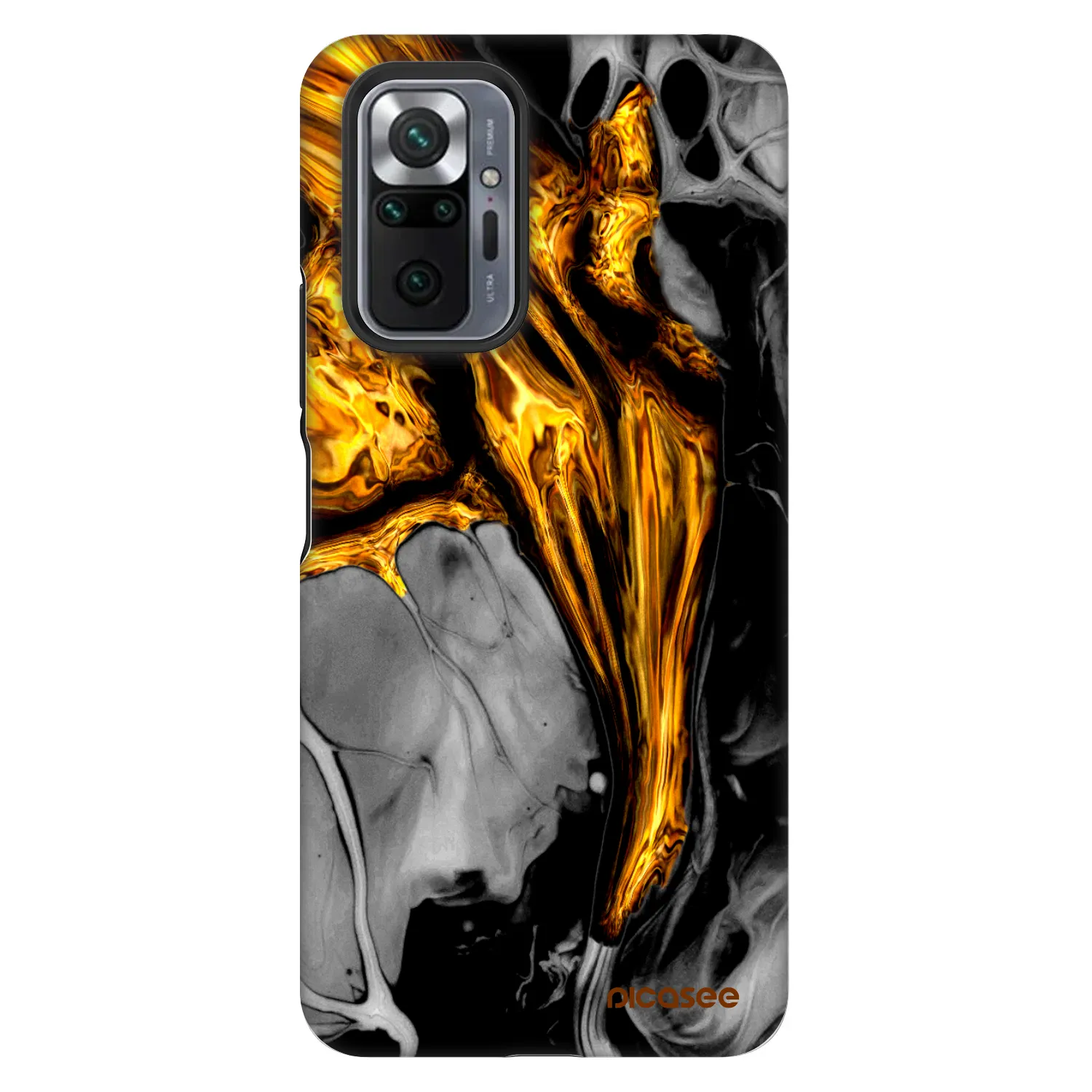 Picasee Fashion Case για Xiaomi Redmi Note 10 Pro - Black Gold