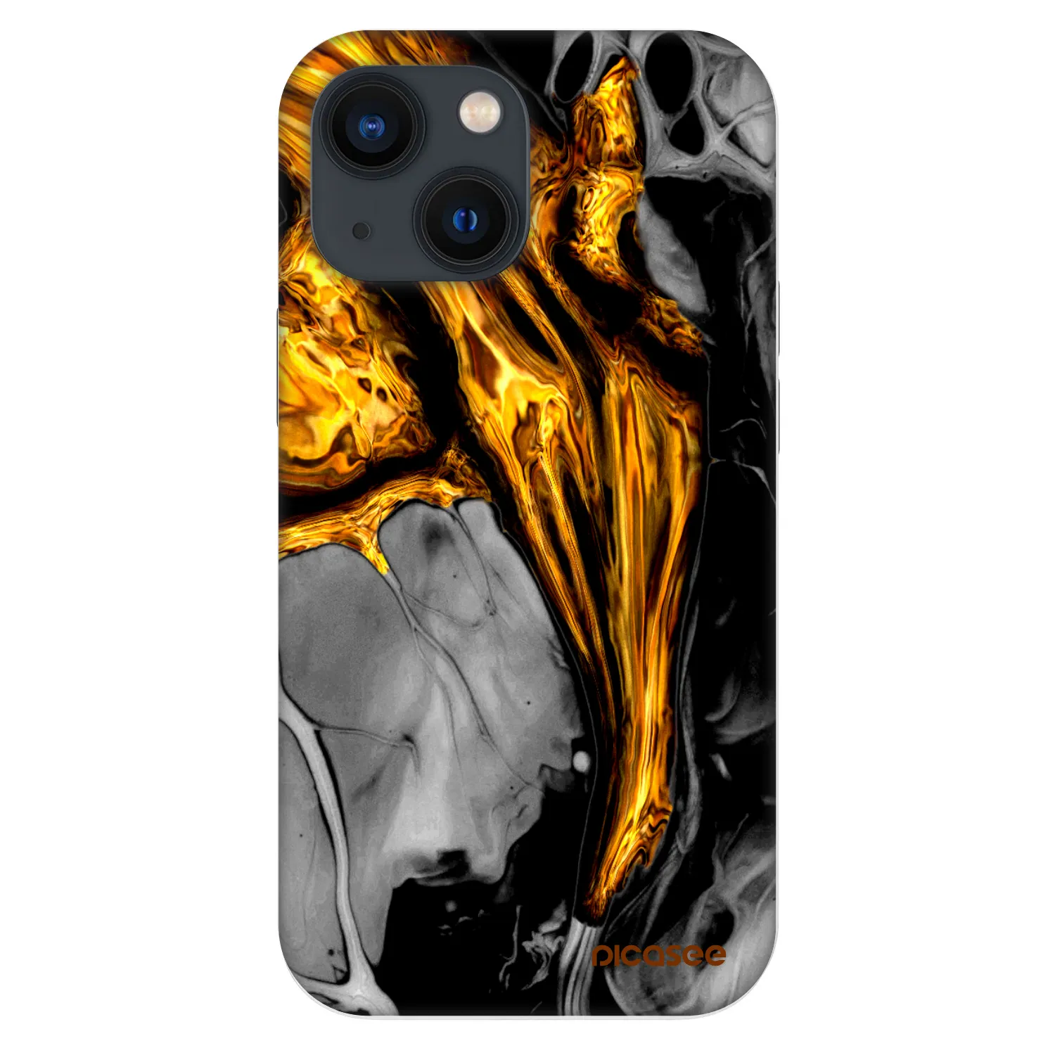 Picasee Fashion Case για Apple iPhone 13 mini - Black Gold