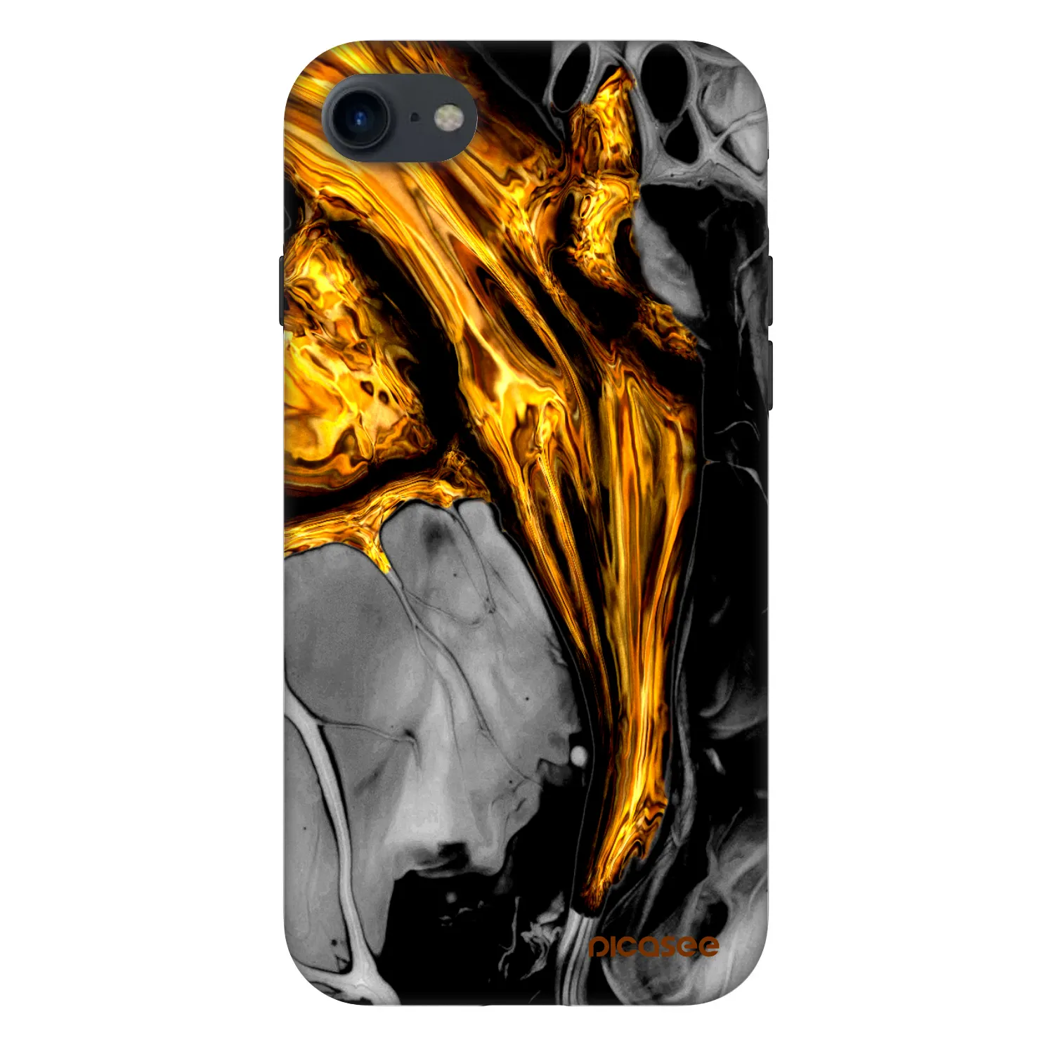 Picasee Fashion Case για Apple iPhone 8 - Black Gold