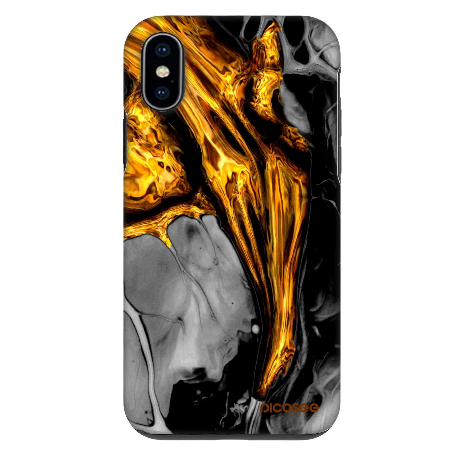 Picasee Fashion Case για Apple iPhone X/XS - Black Gold